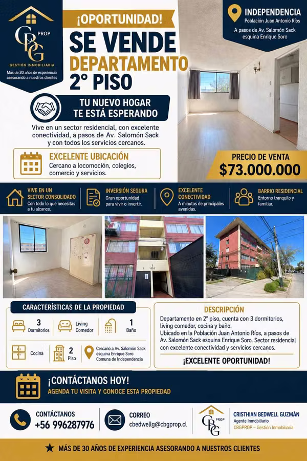 Departamento a pasos de Avenida Principal (182044)