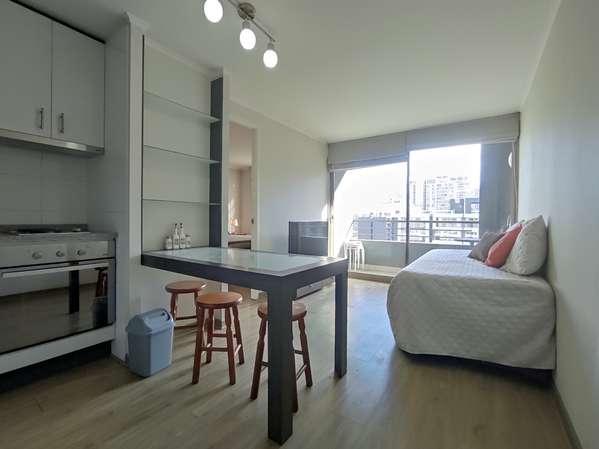 Arriendo Dpto. 1D + 1B + Terraza,  AMOBLADO. en Santiago Centro