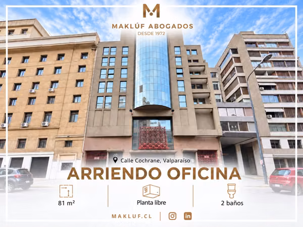 Cómoda oficina en arriendo, calle Cochrane, Valparaíso