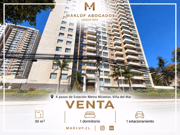 Departamento 1 dormitorio en venta, en pleno centro de Viña del Mar