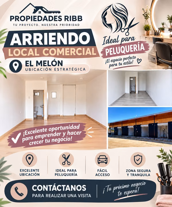 Se Arrienda Local Comercial ideal peluqueria