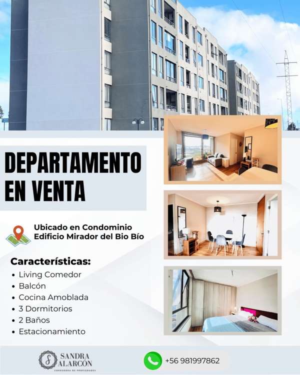 ¡VIVE EN CONCEPCIÓN: DPTO. EDIFICIO MIRADOR BÍO BÍ