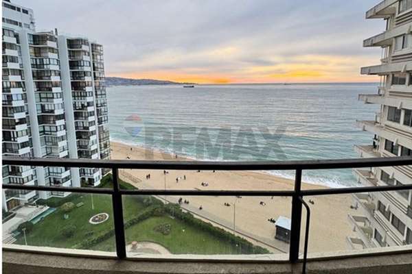 Depto vista al mar en av. san martín, viña del mar