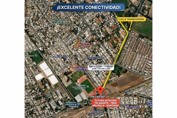 Terreno en talagante a pasos del metro tren