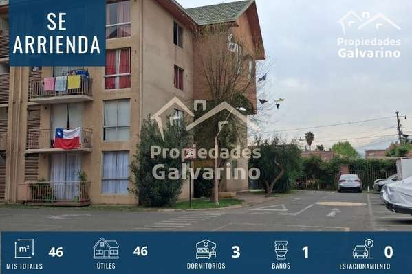 Departamento en arriendo de 3 dorm. en Quilicura
