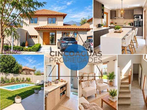 Casa con Piscina y jardín listos Chicureo Norte