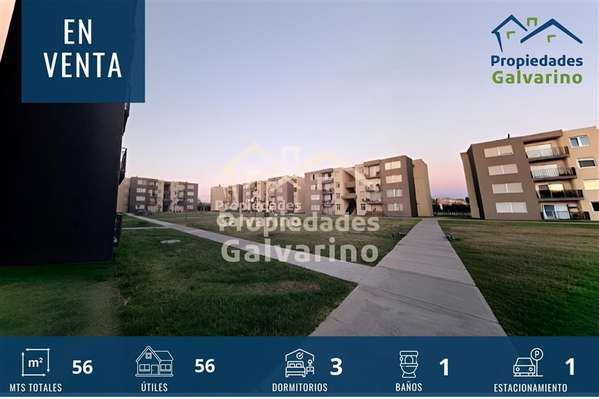 Depto en venta de 3 dorm en Valle Grande con Estacionamiento