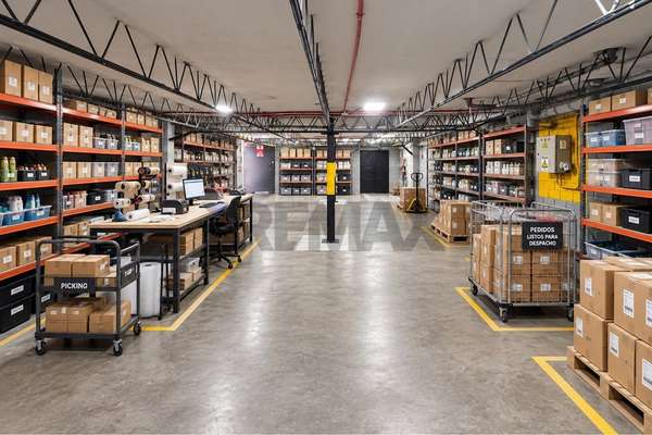 Bodega con oficina en 2 niveles - 176 m²
