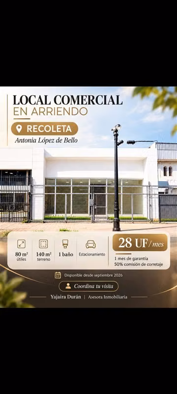 Bodega en arriendo en RECOLETA