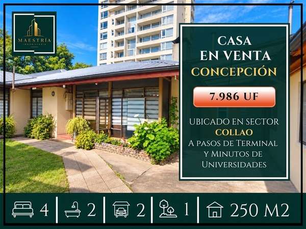 Casa en venta de 4 dorm. en Concepción