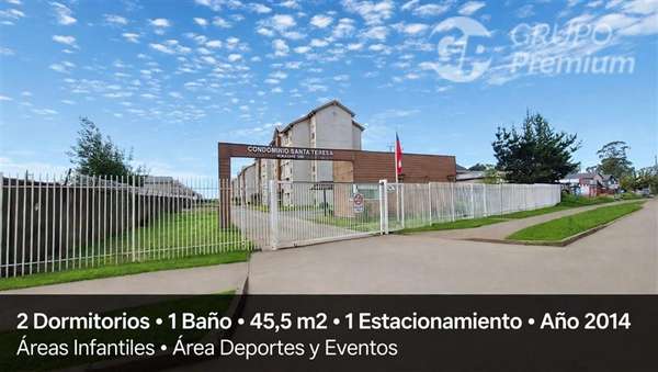 Depto en venta de 2 dorm. 1B, 1E, Padre las Casas