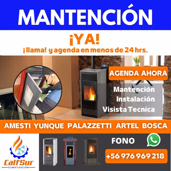 VENTAS Y MANTENCIONES DE A.C  Y ESTUFAS,CALDERAS A PELLET