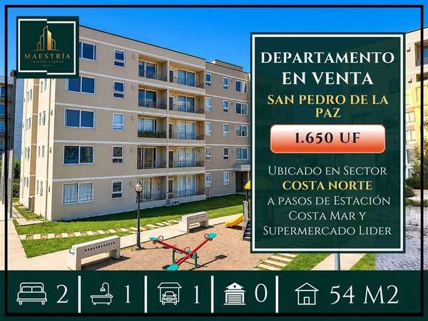 Departamento en venta, Costa Norte, San Pedro de la Paz