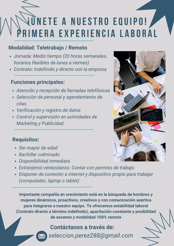 URGENTE BUSCAMOS HOMBRES Y MUJERES
