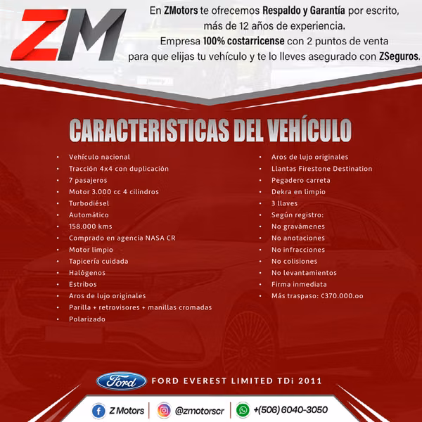 FORD EVEREST LIMITED TDi 2011