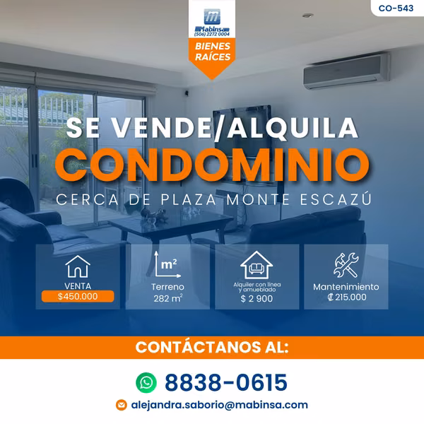 SE VENDE O SE ALQUILA CASA | Escazú | CO-543