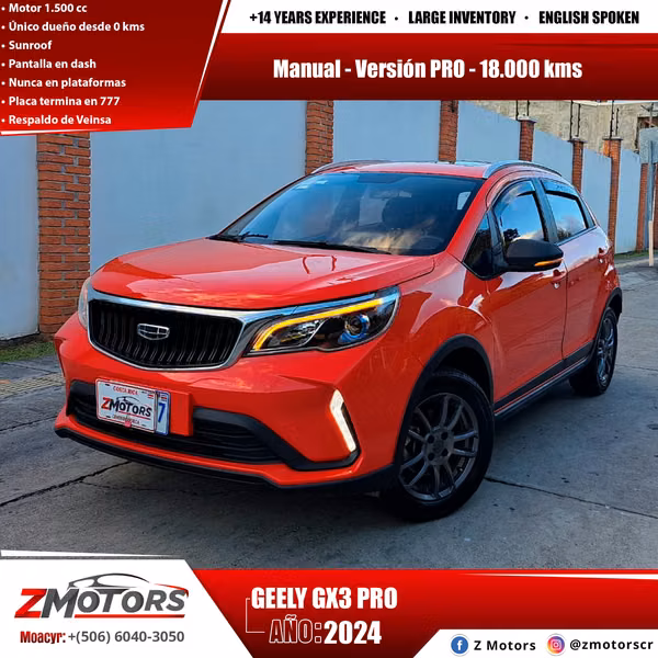 GEELY GX3 PRO 2024