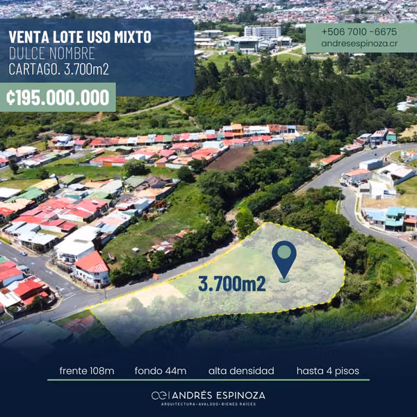 AE ARQUITECTURA | LOT FOR SALE DULCE NOMBRE CARTAGO AE 1171