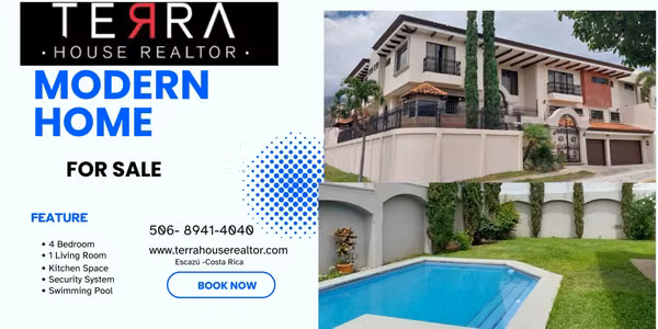 San Rafael-Escazú Residencial Los Laureles-Casa de lujo en esquina¡