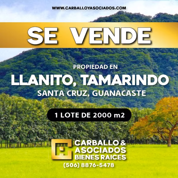 Oportunidad en Tamarindo – Lote de 2000 m² en El Llanito