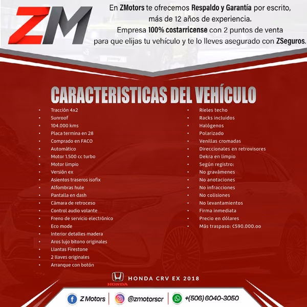 HONDA CRV EX 2018