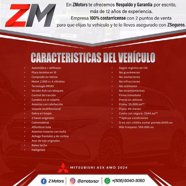 MITSUBISHI ASX AWD 2024