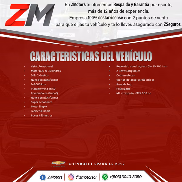 CHEVROLET SPARK LS 2012