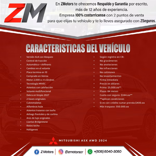 MITSUBISHI ASX AWD 2024