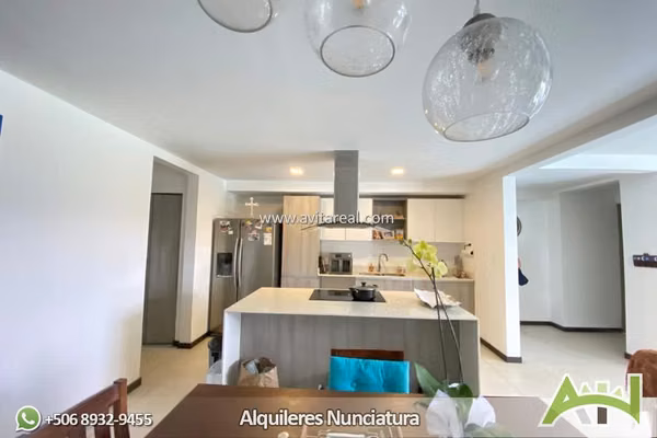 Apartamento amueblado en San Antonio de Escazu