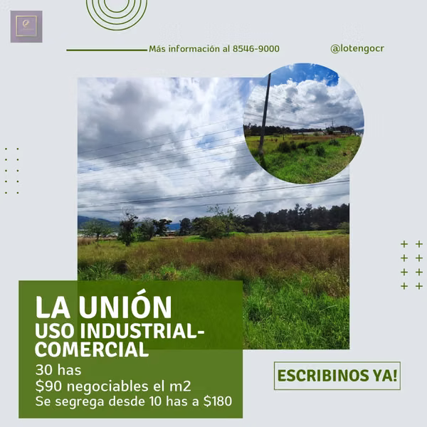 LET'S GO!  INDUSTRIAL/COMMERCIAL LOT FOR SALE IN HEREDIA – 4 HECTARES (40,000 m²)