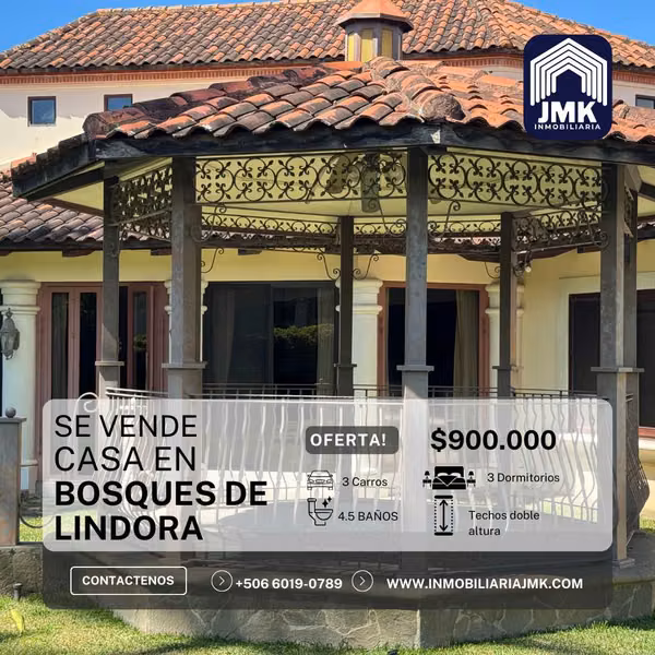 Hermosa casa en venta Bosques de Lindora