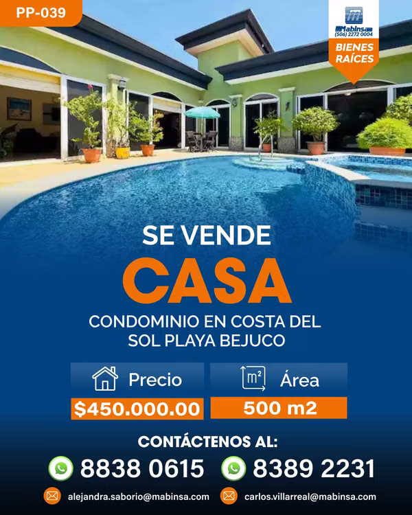 PP-039 CONDOMINIUM HOUSE IN COSTA DEL SOL BEJUCO BEACH