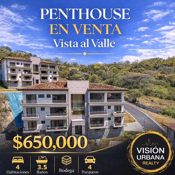 Penthouse de 4 Habitaciones en Condominio Vista Al Valle