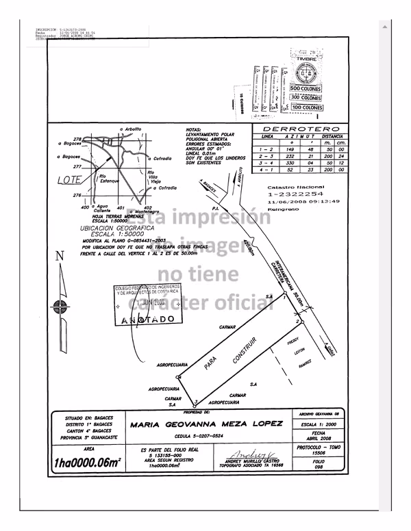 1 HECTARE LOT ON THE INTERAMERICAN HIGHWAY, BAGACES