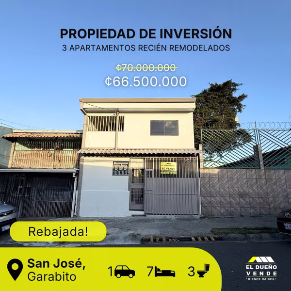 Property for Sale with three Apartments