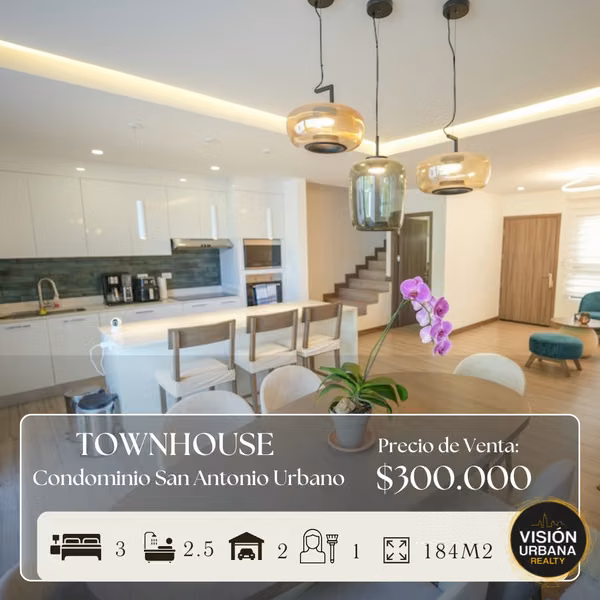 Casa de 3 Habitaciones + Cuarto de Servicio en Escazú
