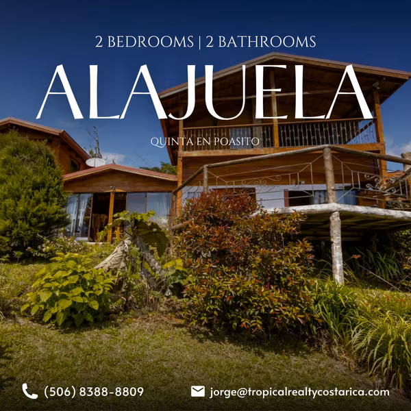 Mountain Retreat for Sale in Poasito – Cabin with Jacuzzi, Fireplace & Large Lot