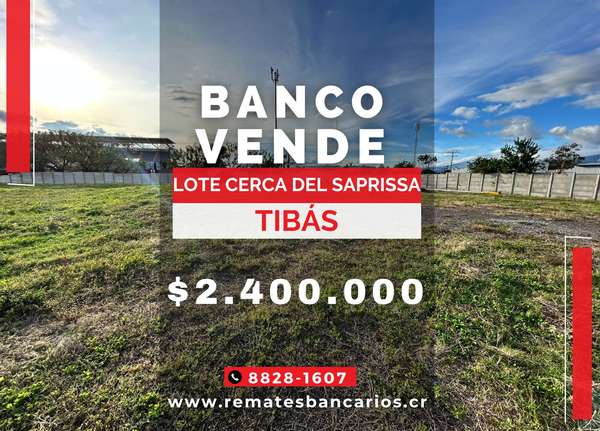 Lot for sale in Tibás, diagonally across from the Ricardo Saprissa Stadium, Auction