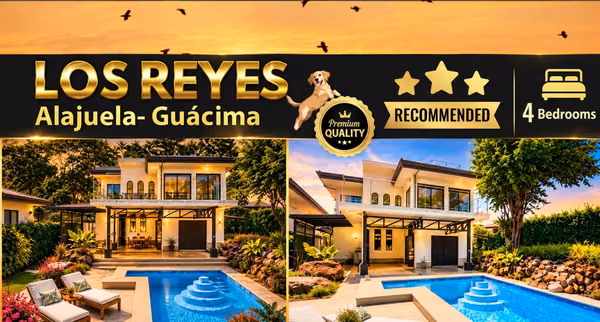MUDANZA INMEDIATA,LA GUÁCIMA | RESIDENCIA DE LUJO CON PISCINA PRIVADA ·4 Full Bathrooms