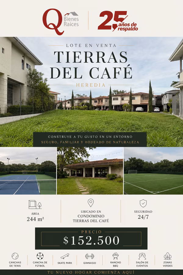 Lote opportunity in Condominium Lands of the coffee Heredia