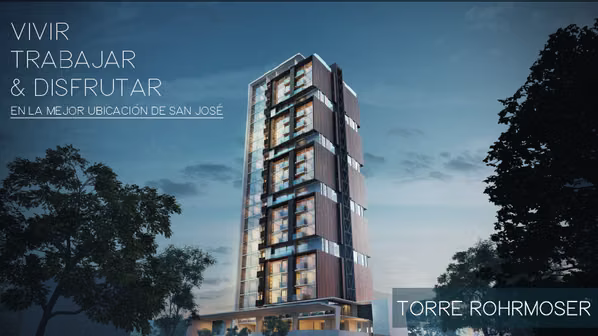 Sabana N, Rohrmoser Tower, furnished - fine, 2 hab, A / C, 2 bathrooms, cellar, view, amenities.