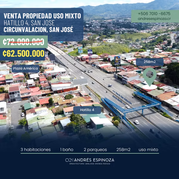 AE ARQUITECTURA | VENTA PROPIEDAD USO MIXTO HATILLO 4 AE 1250