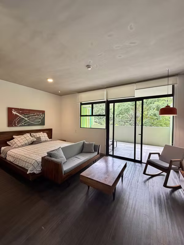 Oportunidad Santa Ana apartamento full amoblado de lujo 1 hab terraza grande