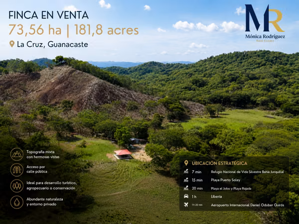 Investment Opportunity | 181,8 acres Mixed-Use Property in La Cruz, Guanacaste