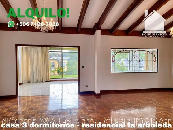 ALQUILO! Exclusiva Casa de 1 Piso – Norte de Walmart Curridabat