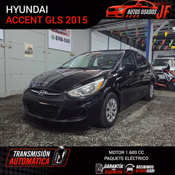 HYUNDAI ACCENT GLS 2015 AUTOMATICO MOTOR 1.600 CC PAQUETE ELECTRICO