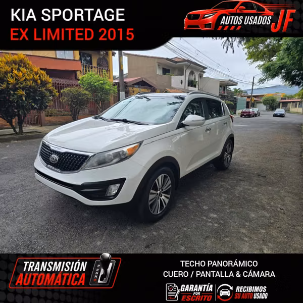 KIA SPORTAGE EX LIMITED 2015 AUTOMATICO TECHO PANORAMICO ASIENTOS DE CUERO CON CALEFACCION