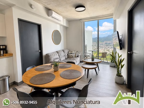 Apartamento amueblado de 2 habitaciones | Secrt Sabana | AC