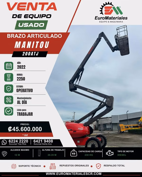 BARZO ARTICULADO MANITOU 200ATJ- Year 2022