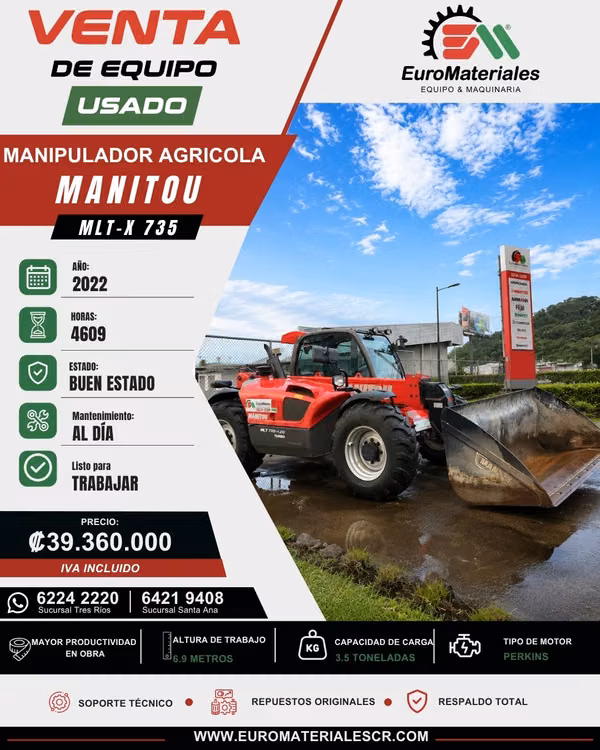MLT-X735 MANITOU MANIPULADOR AGRICOLA - year 2022